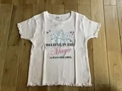 新品 女の子 ディズニープリンセス 半袖 リブトップス Tシャツ 140