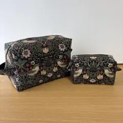 ウィリアム・モリス いちご泥棒 がま口 バッグ ポーチ ハンドメイド
