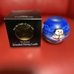 エルサレムキャンドル Glowing Candle雪だるま 直径8cm新品未使用