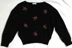 earth music&ecology Premium Label 花柄ニット