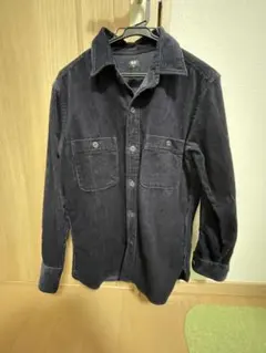 UNIQLO コーデュロイワークシャツ（長袖） ネイビー