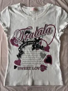 TRALALA ドット柄リボン付きセーラーカットソー TRALALA ドット柄リボン付きセーラーカットソー