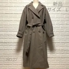 【未使用】レディースダブルボタンロングコート