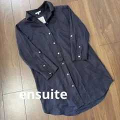 ensuite エンスウィート リネンシャツ ネイビー サイズ2のサムネイル