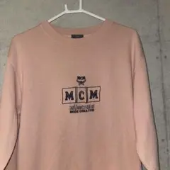 MCM ピンク ロゴ刺繍 トレーナー　legere