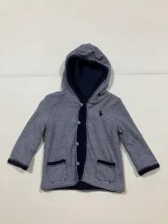 ポロラルフローレン　ストライプフード付きトレーナー