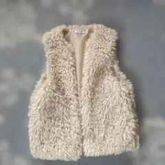 forksy ファー風ベスト サイズF クリーム色