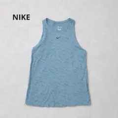 NIKE ナイキ タンクトップ M 水色 総柄 ロゴ ドライフィット スポーツのサムネイル