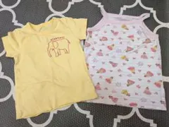 キャミソール肌着と半袖肌着２枚セット