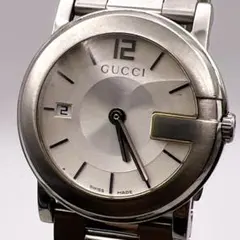 【美品・稼働品】GUCCI メンズ腕時計 Gラウンド デイト シルバー A-32のサムネイル
