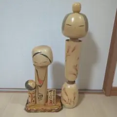 創作こけし 岸貞男作 佐藤翠崕氏作 総理大臣賞受賞作品 無心 甘えん坊 伝統工芸