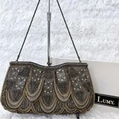 【廃盤品】HASHIMOTO希少　皇室御用達　ハシモト　ビーズバッグ　美品⭐️⭐️⭐️ LUMY HASHIMOTO】✨ルミーはしもと ビーズバッグ 【皇室御用達品】