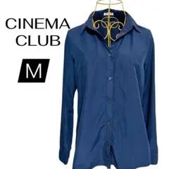 CINEMA CLUB ネイビーシャツ M 長袖 ベーシック オフィスカジュアルのサムネイル