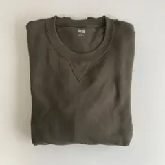 新品同様品 試着のみ ユニクロ スウェットシャツ オリーブXL Vガゼット完売品