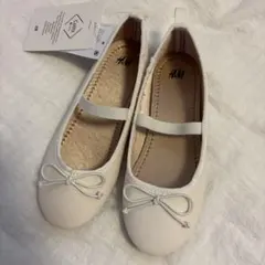 新品　H&M リボン付きバレエシューズ フォーマル　靴　セレモニー　入学式