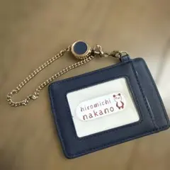 hiromichi nakano パスケース 定期入れ ネイビー