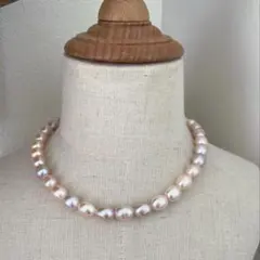 淡水バロックパール　やさしいピンクカラー 上品 シンプル　ハンドメイドパーツ