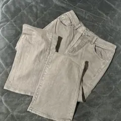 【 GU 】フレアデニムパンツ ブラウン