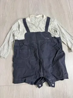 ロンパース・カバーオール サイズ80 ストライプ
