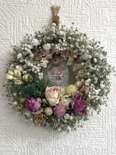 ドライフラワーリース インテリア