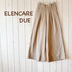 ＊ELENCARE DUE＊ タック入ワイドパンツ スラックス F ベージュ