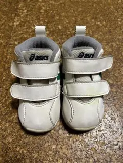 ASICS キッズスニーカー ホワイト/ネイビー