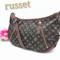 russet✨ショルダーバッグ クロスボディ ナイロン レザー ブラウン 軽量
