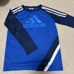adidas 長袖カットソー 青 climalite 140