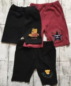 子供用スパッツ1枚＋短パン2枚まとめ売り　90㎝　プーさん