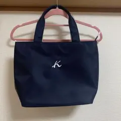 キタムラ『新品』ナイロントートバッグ　ダークブルー・アイボリー