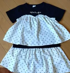 120cm 上下セット半袖キュロットスカート