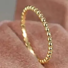 【新品】ゴールド ボールリング ペルレ風 約11〜12号 エタニティリング