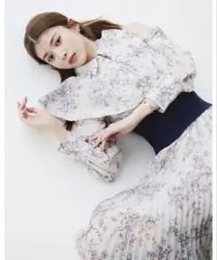 SNIDEL ウエストリブシャツワンピース