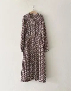 vintage 昭和レトロ古着花柄ロングワンピース