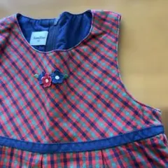 familiar チェック柄 ワンピース 80