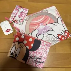 ミニーマウス ポーチセット ピンク 3連ポーチ