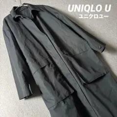 UNIQLO Uブラック スプリング ロングコート 黒 ユニクロ M ベルト付きのサムネイル