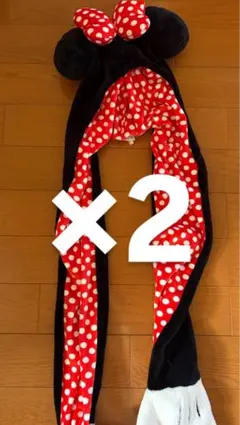 ミニーちゃんマフラーキャップ2個セット
