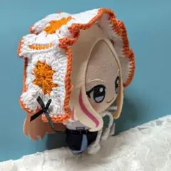 〈オレンジ×ホワイト〉ぬい服　ヘッドドレス　にじぬい　ちびぐるみ