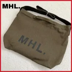 MHL. ロゴプリント 2way ショルダーバッグ トート カーキのサムネイル