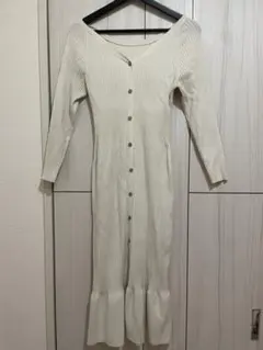 SNIDEL フロントボタンニットワンピース