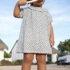 ダブルガーゼワンピース　ブルマセット　プチバトー　2y 24m 86cm