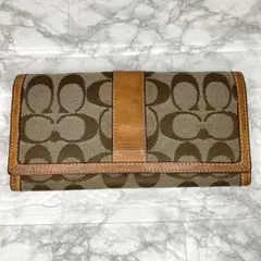 COACH コーチ　シグネチャー　二つ折り長財布