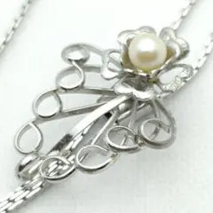 未使用保管品　パール　ループタイネックレス