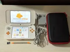 【美品】Newニンテンドー2DS LL ホワイト×オレンジ　本体 充電器 ケース