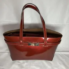 赤　Vita Felice レディース　バック　エナメル　ハンドバッグ