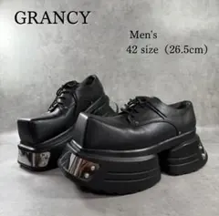 GRANCY】メタルプレートレザーシューズ - メルカリ