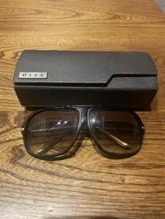 【美品】DITA SEKTON ブラックサングラス ケース付き 中古・古着通販】DITA (ディータ) サングラス ブラック×ゴールド
