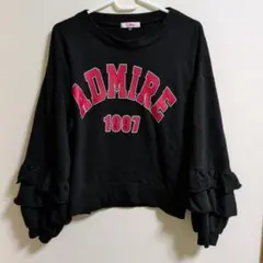 ピンクラテ トレーナー ブラック Mサイズ