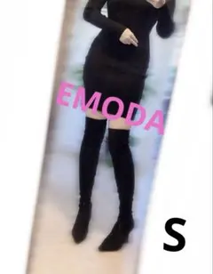エモダEMODAポインテッド ロングブーツブラックほぼ未使用